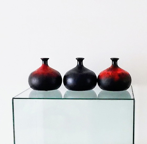 Image 1 of Veba, W Germany, Ball Vase Jes, Glass With Ceramic Glaze
