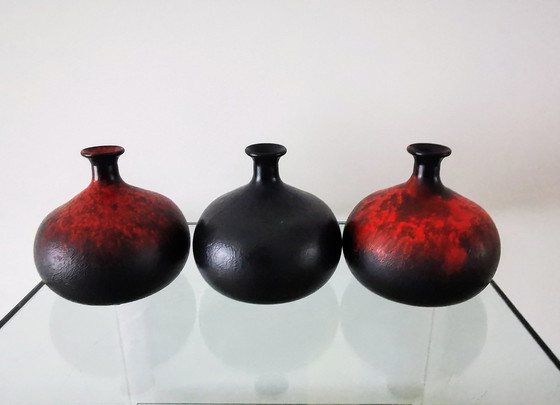 Image 1 of Veba, W Germany, Ball Vase Jes, Glass With Ceramic Glaze