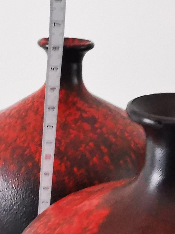 Image 1 of Veba, W Germany, Ball Vase Jes, Glass With Ceramic Glaze
