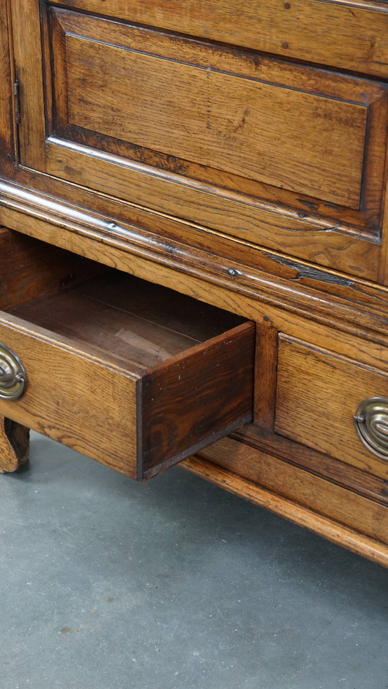 Image 1 of Oak Press Cupboard/ Sideboard