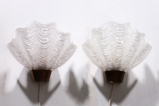 Image 1 of Midcentury Modern ASEA wall lamps "Coquille" 1950s, Sweden