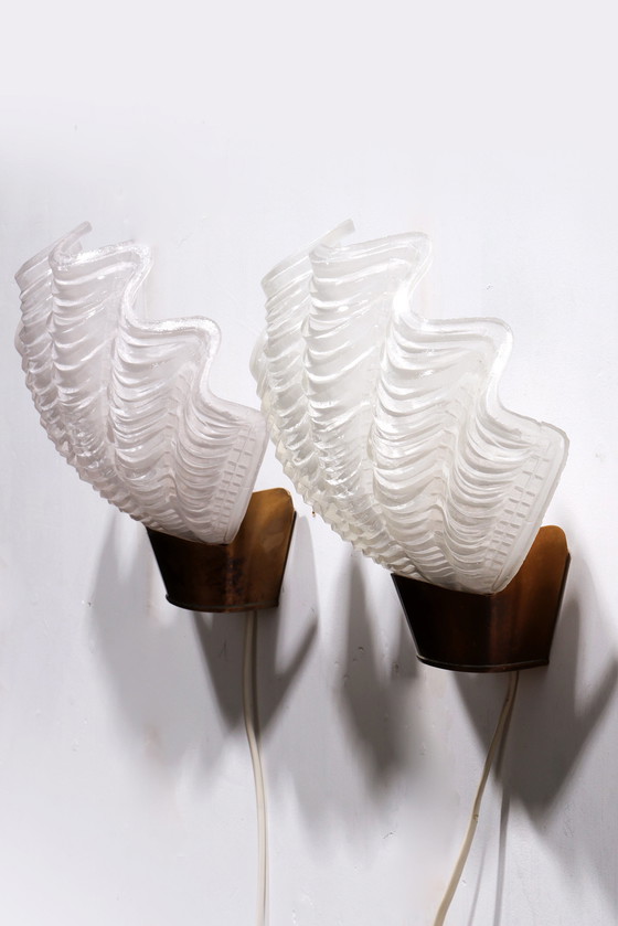 Image 1 of Midcentury Modern ASEA wall lamps "Coquille" 1950s, Sweden