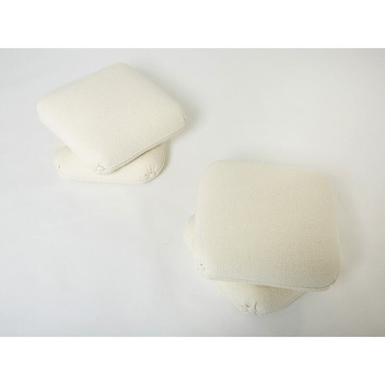 Image 1 of Pair of vintage poufs in curly wool by Jacques Charpentier for Maison Jansen, 1970