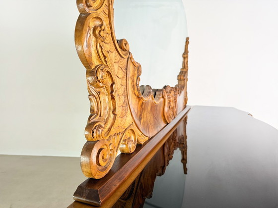 Image 1 of Italian sideboard late baroque rococo sideboard Mobili Cantù walnut 1920