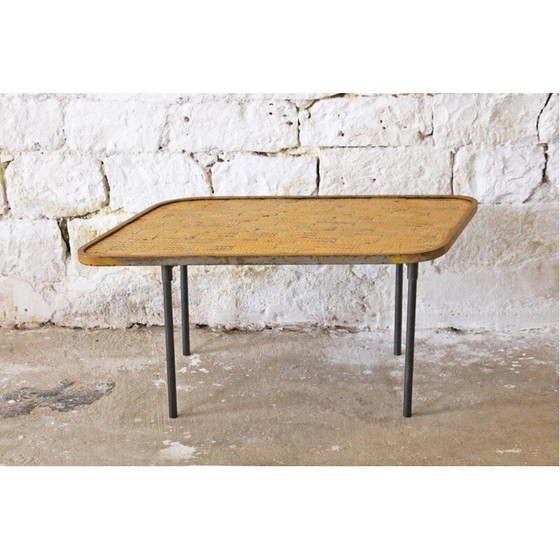 Image 1 of Vintage ceramic and iron coffee table, Italy 1950