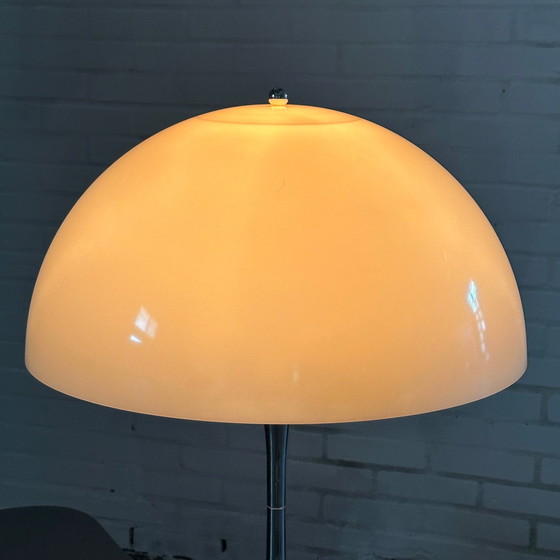 Image 1 of Louis Poulsen Panthella chrome white table lamp by Verner Panton