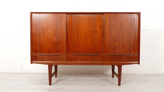 Image 1 of  Vintage Highboard | Teak | Sliding Doors | 170 Cm
