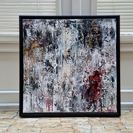 Image 1 of Frances Eckhardt - Abstract painting 60x60 cm + frame