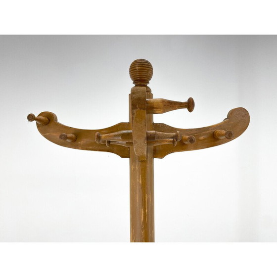 Image 1 of Vintage wood coat rack, Czechoslovakia 1950