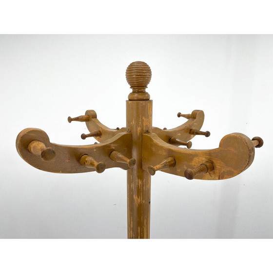 Image 1 of Vintage wood coat rack, Czechoslovakia 1950