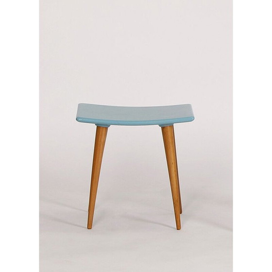 Image 1 of Mid century wood stool, Czechoslovakia 1960s