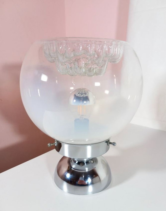 Image 1 of Vintage Space Age lampe de table ronde