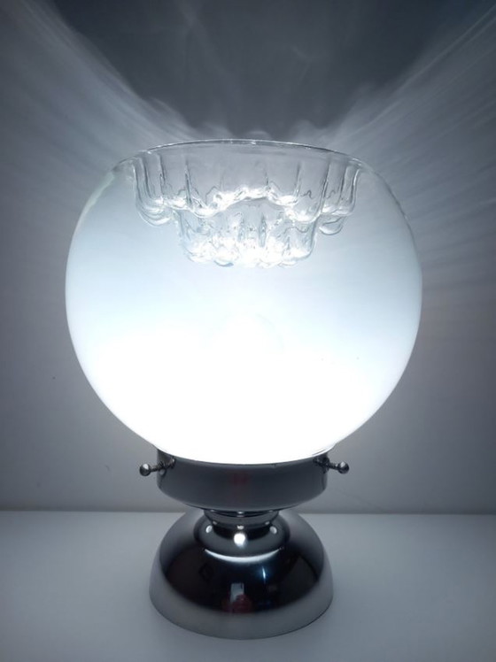 Image 1 of Vintage space age round table lamp