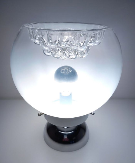 Image 1 of Vintage space age round table lamp