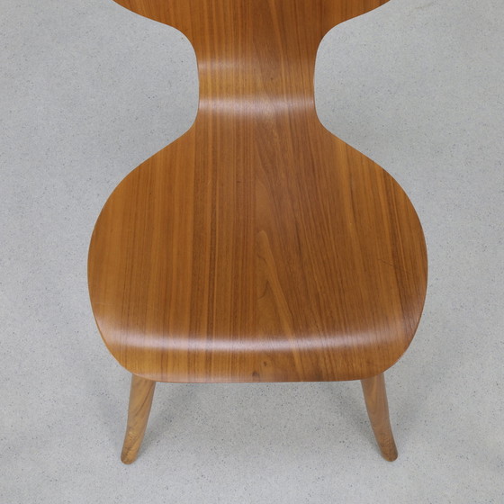 Image 1 of 2x Chaise "Tulipani" en noyer par Roderick Vos pour Linteloo