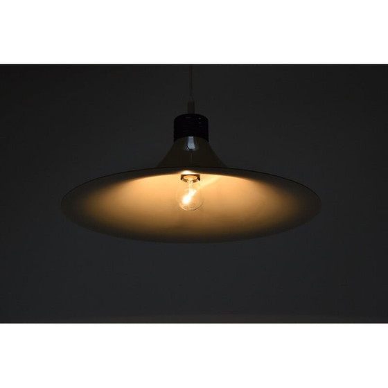 Image 1 of Brown lacquered metal hanging lamp, Germany 1980