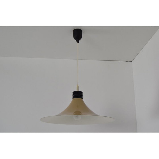 Image 1 of Brown lacquered metal hanging lamp, Germany 1980