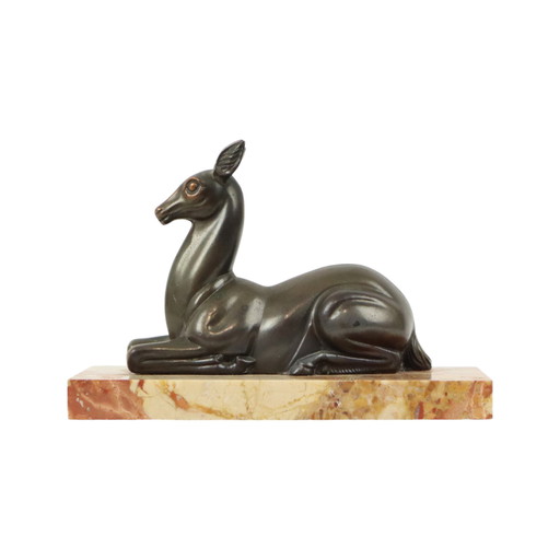 Art Deco Statue Deer Deer