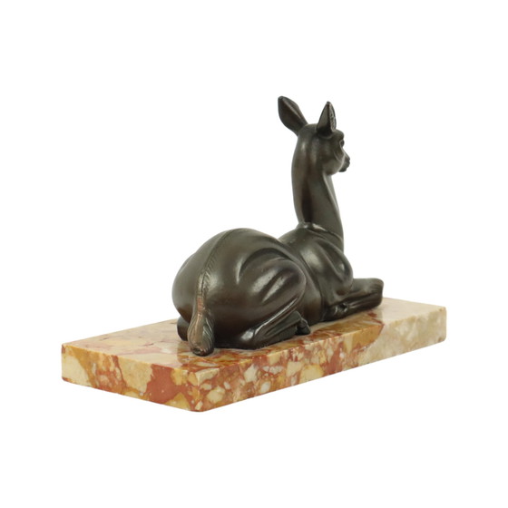 Image 1 of Art Deco Statue Deer Deer