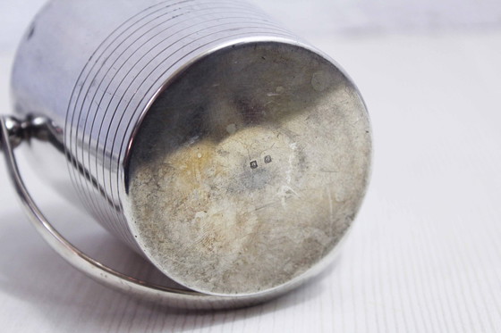 Image 1 of Small Silver Plated Metal Ice Cube Bucket, France 1960