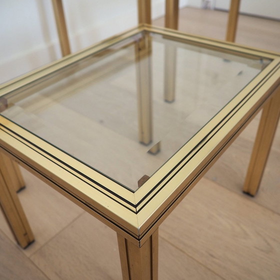 Image 1 of 1970S Pierre Vandel Gold Nesting Table Set Of 3