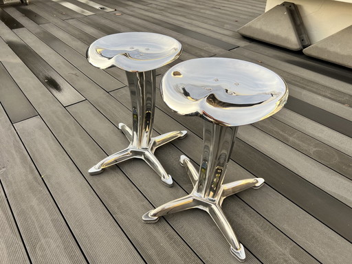 Dulton Iconic Lotus Stool 2X (Chrome)