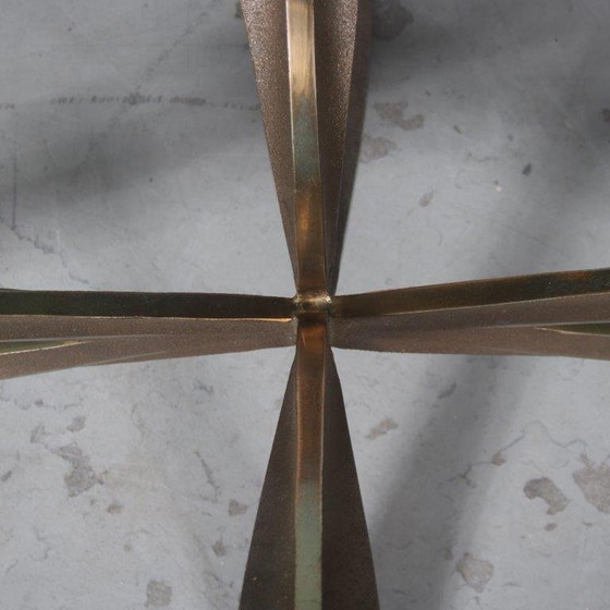 Image 1 of Brass Coffee Table by Michel Mangematin & Roger Bruny, France 1960