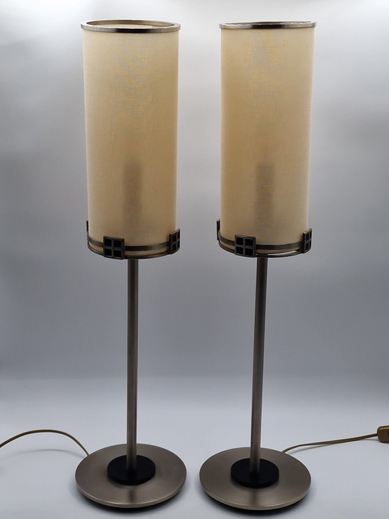 Image 1 of Pair modernist design lamps