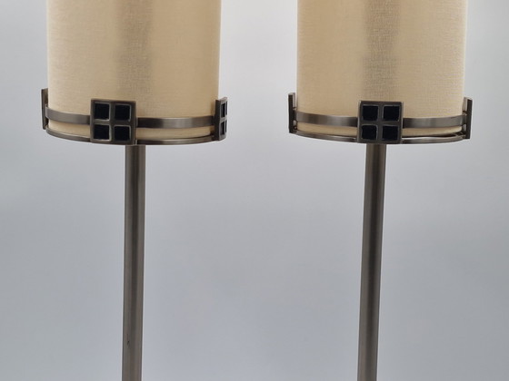 Image 1 of Pair modernist design lamps