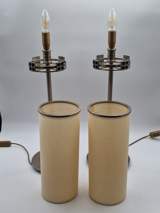 Image 1 of Pair modernist design lamps