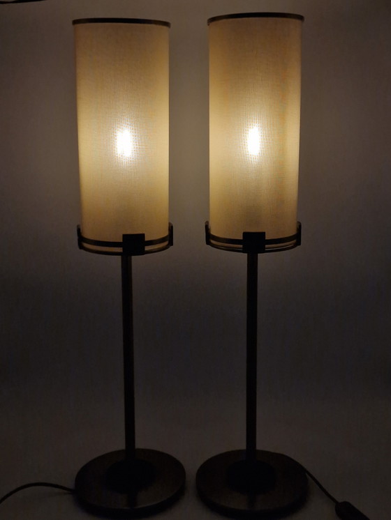 Image 1 of Pair modernist design lamps