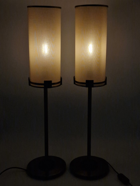 Image 1 of Pair modernist design lamps