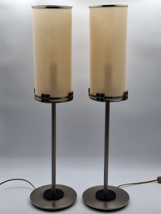 Image 1 of Pair modernist design lamps