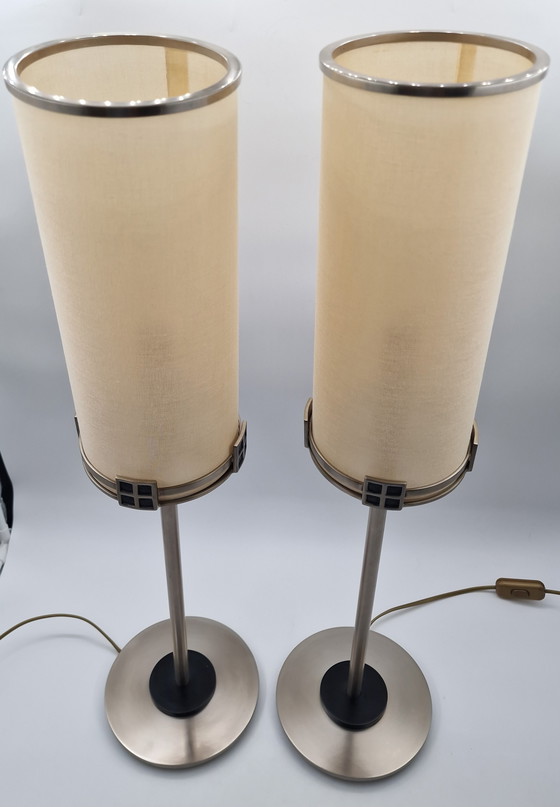 Image 1 of Pair modernist design lamps