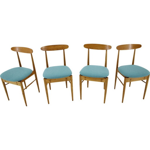 Set of 4 vintage dining chairs by Alan Fuchs for Uluv, Czechoslovakia 1960s