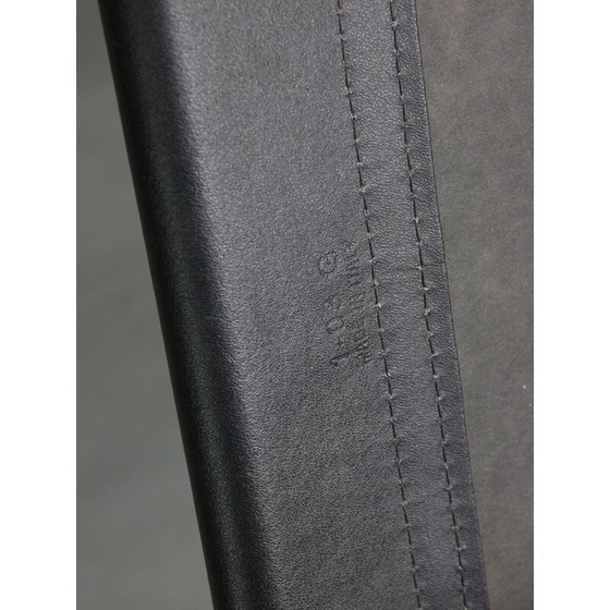 Image 1 of Vintage black leather Bauhaus chair by Mart Stam, Italy