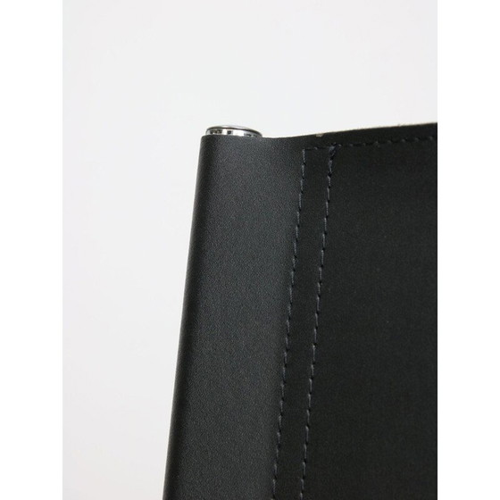 Image 1 of Vintage black leather Bauhaus chair by Mart Stam, Italy