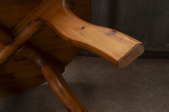 Image 1 of Mesa de centro redonda de pino, Dinamarca, década de 1960