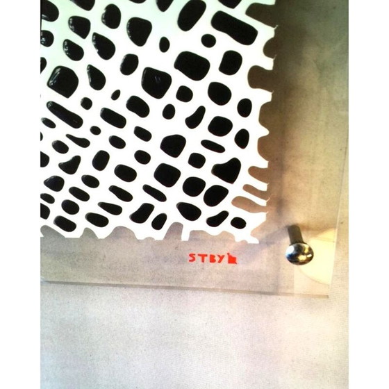 Image 1 of Opera d'arte vintage su acciaio cromato altuglass di Stby