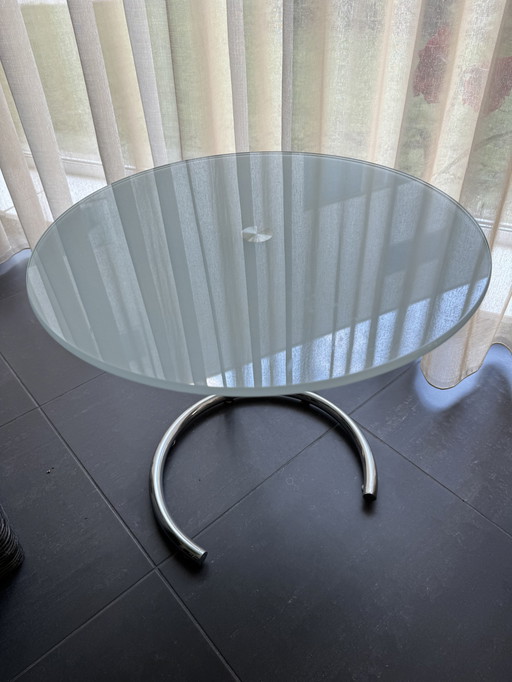 Glass side table