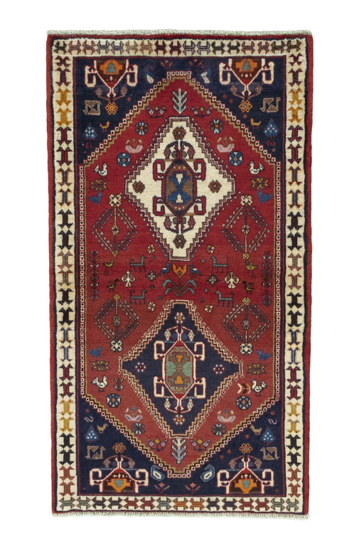 Hand-knotted Shiraz nomad rug - 150 X 82 Cm