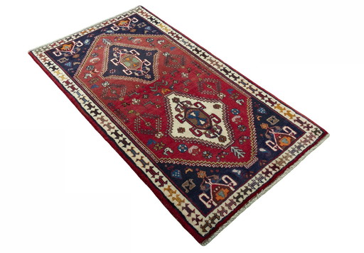 Hand-knotted Shiraz nomad rug - 150 X 82 Cm