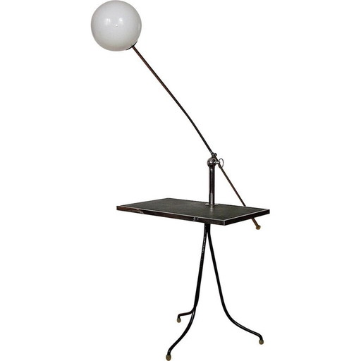 Vintage floor lamp with table, 1960s