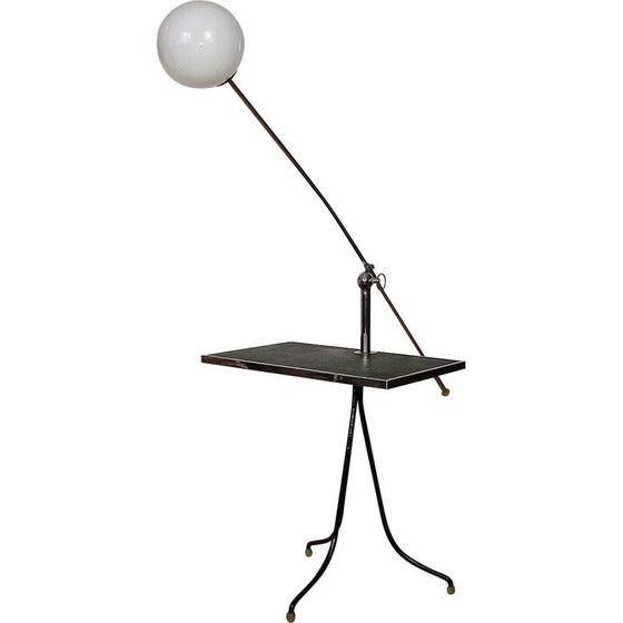 Image 1 of Vintage floor lamp with table, 1960s