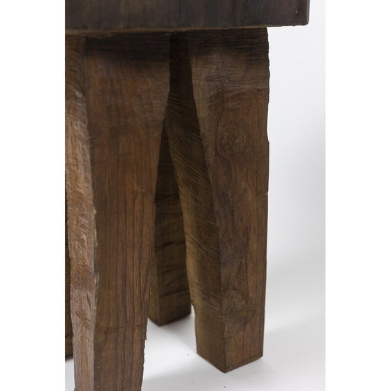 Image 1 of Set of 4 vintage elmwood stools, 1970