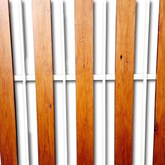 Image 1 of Vintage metal and wood lattice coat rack, 1960