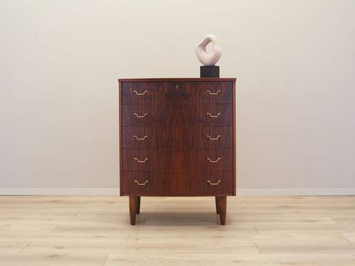 Walnut Chest Of Drawers, Danish Design, 1970S, Production: Denmark