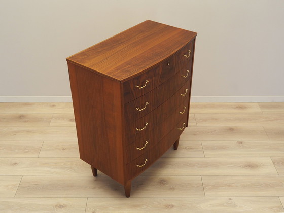 Image 1 of Walnut Chest Of Drawers, Danish Design, 1970S, Production: Denmark