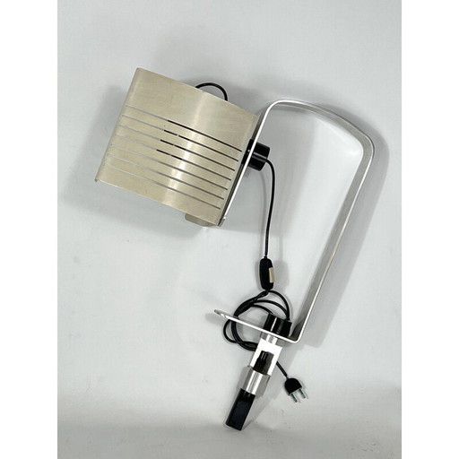 Vintage Italian aluminum and lacquer desk lamp, 1960s