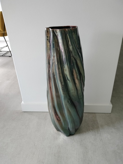 Mobach Vase Blue Green Metallic